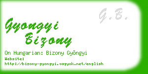 gyongyi bizony business card